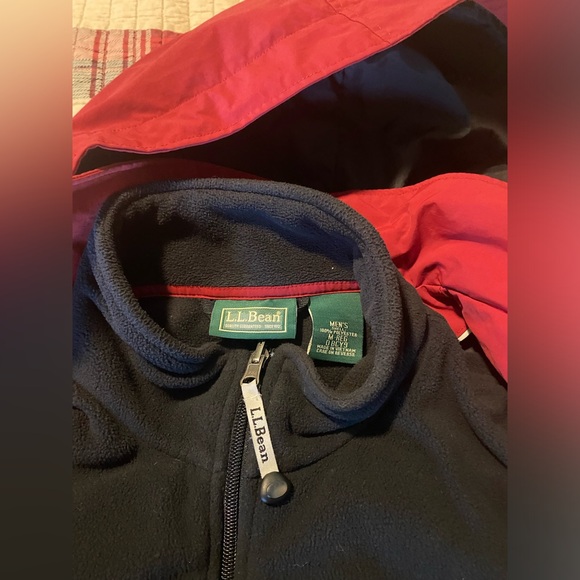 LL Bean The Weather Channel Men’s Red Jacket Medium - Picture 4 of 5